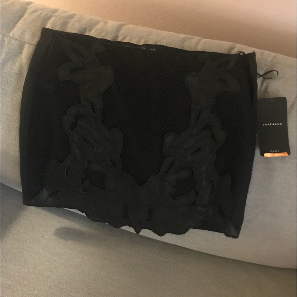Zara Leather Cut Skirt